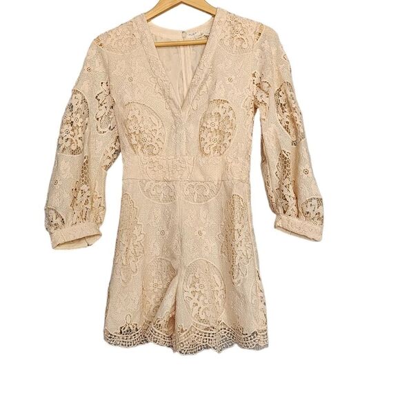 MAJE Ilou guipure lace playsuit romper size 34 us 2 - Picture 3 of 8